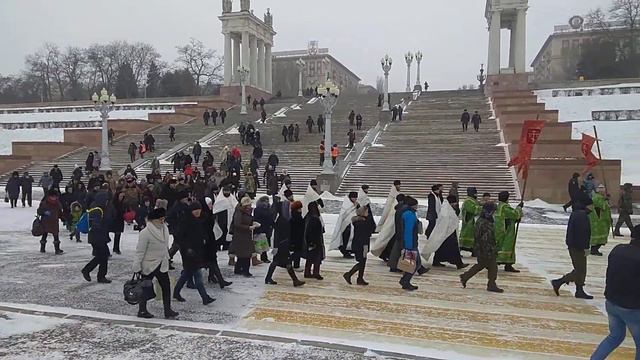 Крестный ход в Волгограде на Крещение 19 января 2018 г. смотреть онлайн