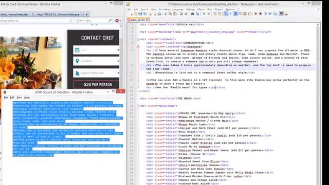 Culinary Kitchit Menu HTML And CSS Scraping | By Kristoffe