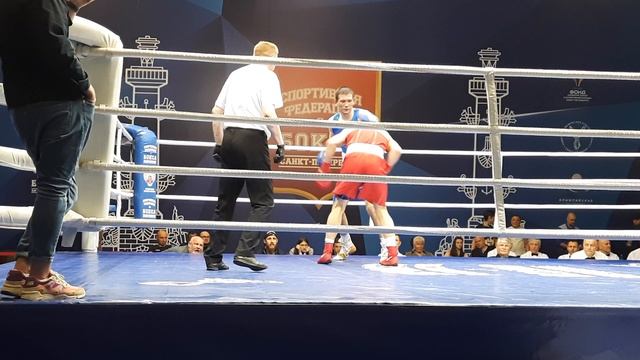 1/2 финала! 75 кг. Кузьмин (МС) & Кавтарадзе (МС) [Бокс! Чемпионат СПБ 2022] смотреть онлайн