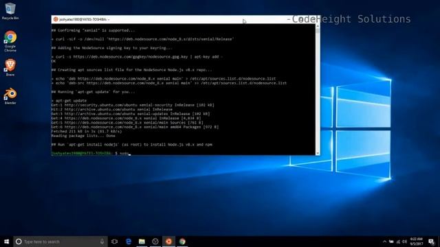Install Bash on Ubuntu on Windows 10 also with Node.js and Azure CLI смотреть онлайн