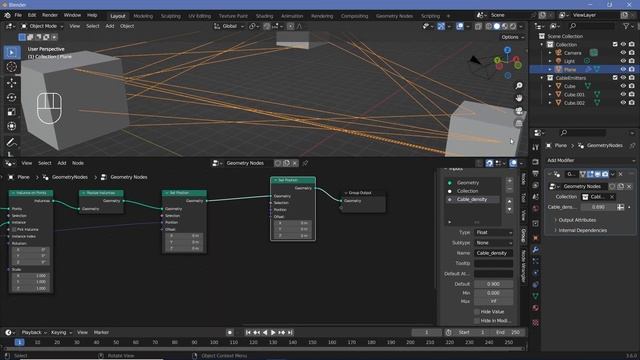 Automatic Cables Generator using Geometry Nodes - Blender Tutorial смотреть онлайн
