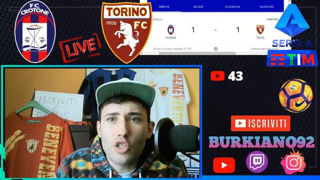 Crotone Torino | seguiamo in diretta crotone torino Serie A смотреть онлайн