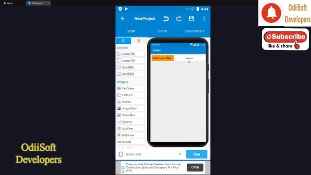 Make android app without coding | Use spinner (Dropdown Menu) смотреть онлайн