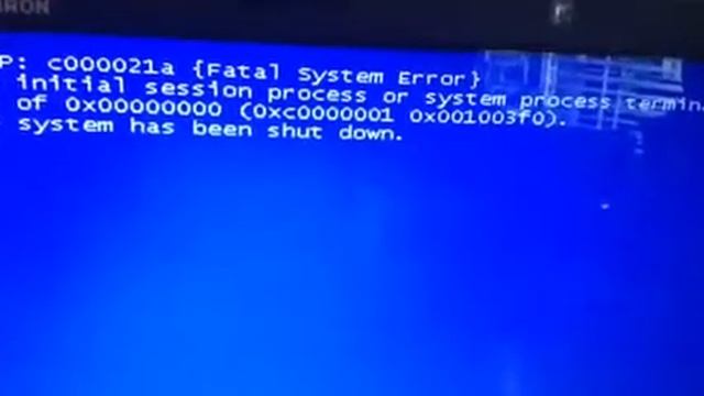 Fatal system error on laptop смотреть онлайн