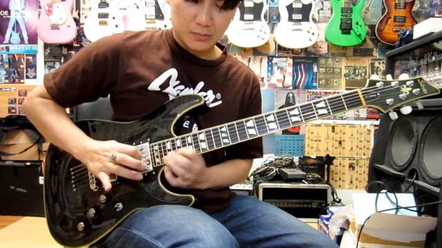 F#minor Jam With Schecter C-1Custom Guitar смотреть онлайн