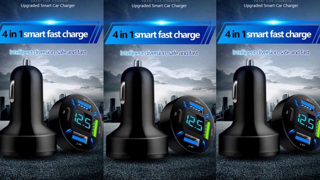 66W 4 Ports USB Car Charger Fast Charging PD Quick Charge 3 0 смотреть онлайн