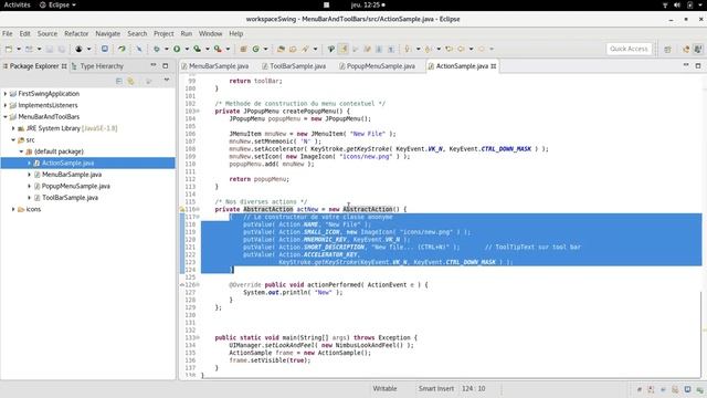 TUTO Java/Swing : Utilisation d'actions pour vos éléments de menu смотреть онлайн