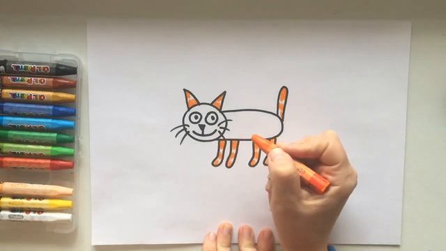 Как нарисовать КОТА. Как нарисовать КОТИКА. How to draw a CAT. How to draw a kitten. Разукрашка КОТ смотреть онлайн