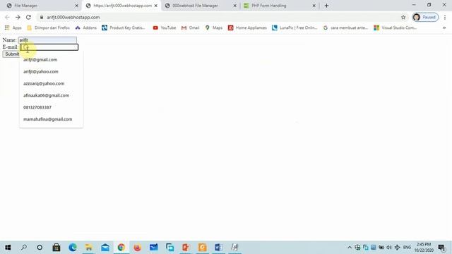 Pemrograman Web: Contoh Cara isi Script html dan PHP di HOSTING GRATISAN | POST dan GET смотреть онлайн