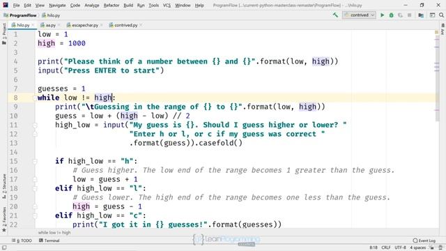 47 else in the Hi Lo Game | Python for life смотреть онлайн