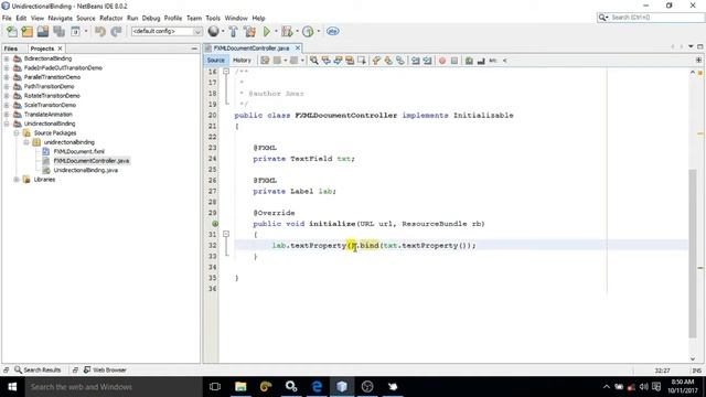 JAVAFx Tutorial 26-Unidirectional Binding смотреть онлайн