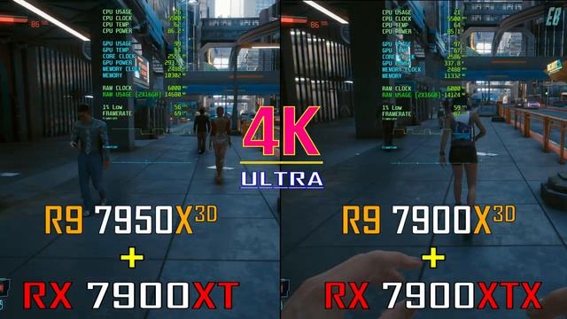 RX 7900XT + RYZEN 9 7950X3D vs RX 7900XTX + RYZEN 9 7900X3D // PC GAMES BENCHMARK TEST || смотреть онлайн