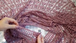 Лёгкая накидка/вязание крючком/