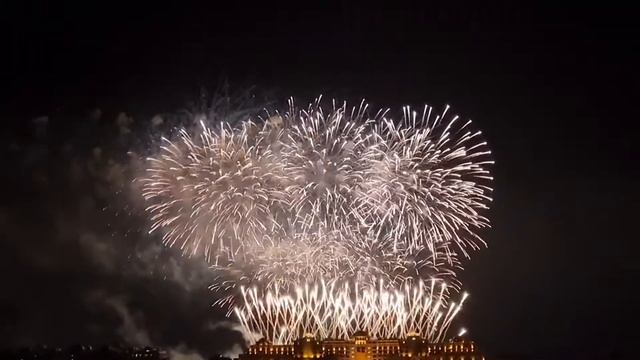 Дубай | панорамный вид Дубай Пальма Джумейра | Новый Год 2022 | Новогодний салют. смотреть онлайн