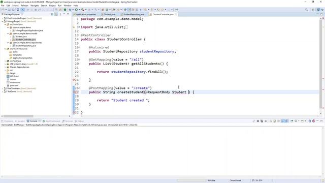 Create SPRING BOOT REST API with MONGODB and Test it with Postman смотреть онлайн