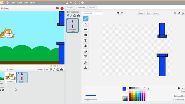 How to Make a Flappy Bird Game ( PART 1) - Scratch Tutorials - Easy Programming смотреть онлайн