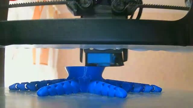 Printing Bigger Blue Octopus full v5.5 on Wanhao Duplicator i3 mini смотреть онлайн
