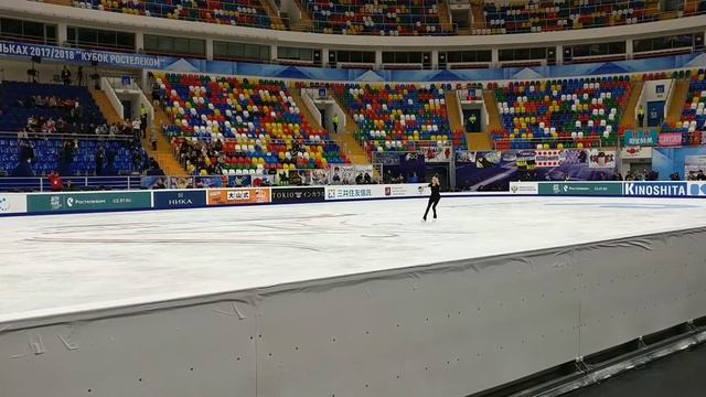 Practice. Evgenia Medvedeva. GP Rostelecom Cup 2017 смотреть онлайн