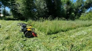 сенокос  мотоблок роторная сенокасилка на вал отбора мощности  испытания 3 07 2021 Huter mk13000