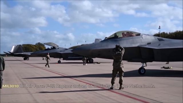 US Air Force, NATO. Powerful F-22 Raptors in Poland and Allied fighters. смотреть онлайн