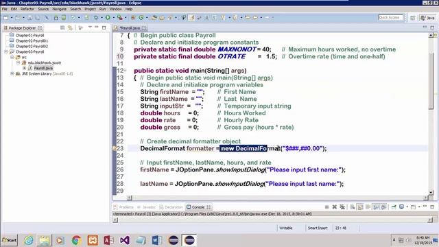152-143 Java Chapter03 - Payroll Program смотреть онлайн
