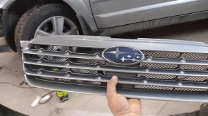 Установка защитной решётки  субару. Часть2