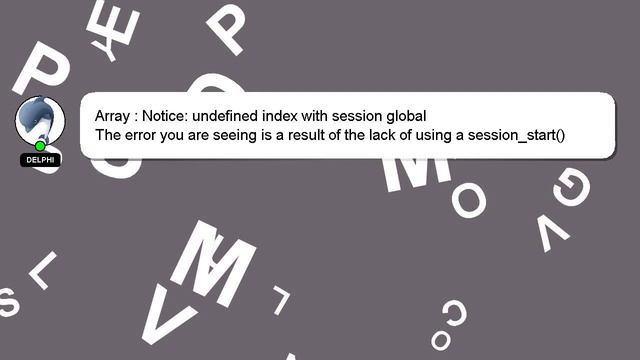 Array : Notice: undefined index with session global смотреть онлайн