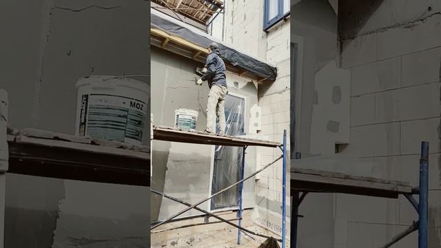 Как выполняется Базовый Армирующий Слой из клея Ceresit CT85 и Фасадной Стеклотканевой Сетки Bautex смотреть онлайн