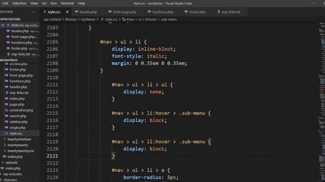 23. Styling and debug menu and Sub wordpress | Complete WordPress Theme & Plugin Development | 2023 смотреть онлайн