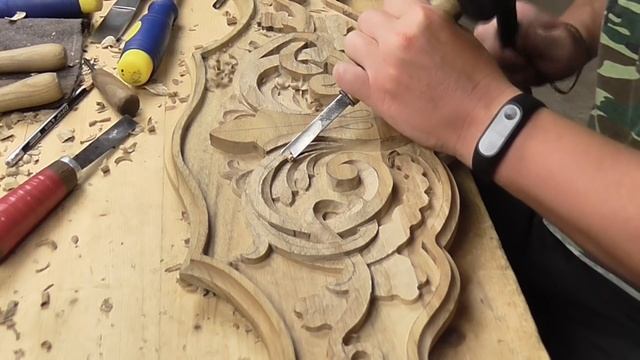 Резная царга для журнального столика, резьба по дереву смотреть онлайн