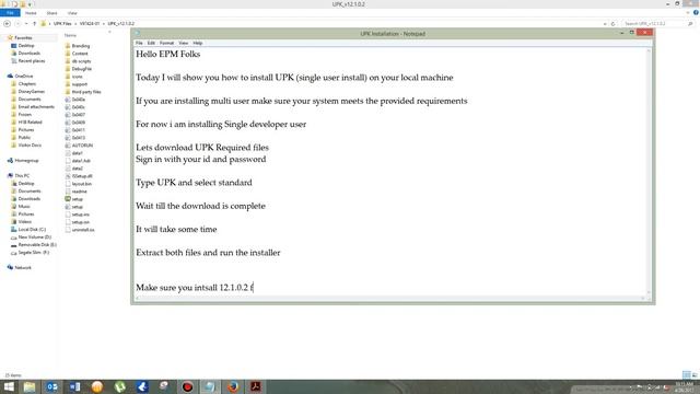 Installing UPK (Developer Single User) смотреть онлайн
