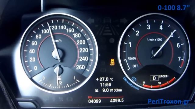 BMW 116i F20 136ps 0-160 km/h acceleration PeriTroxon.gr смотреть онлайн