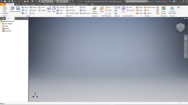 Autodesk Inventor 2018 : 1 : Basic 2D Drawing смотреть онлайн