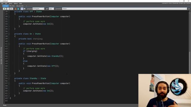 State Design Pattern (C#) смотреть онлайн
