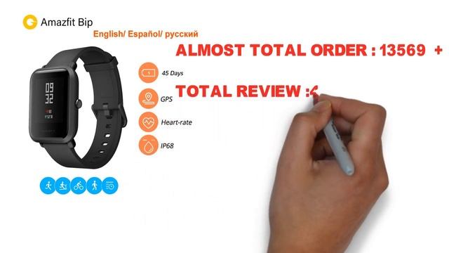 ТОП 1, ПРОДАВАЮЩИЙ НА ALIEXPRESS, Умные часы Huami Amazfit Bip (Huami Amazfit Bip Smart Watch) смотреть онлайн