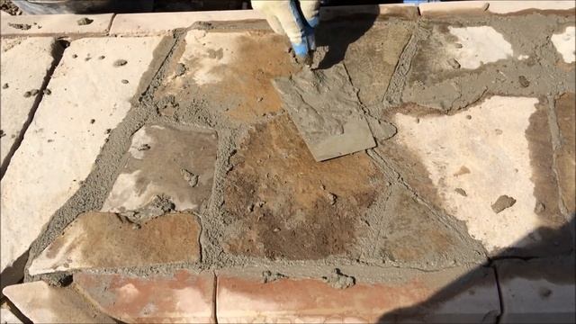 Укладка природного камня на цементный раствор