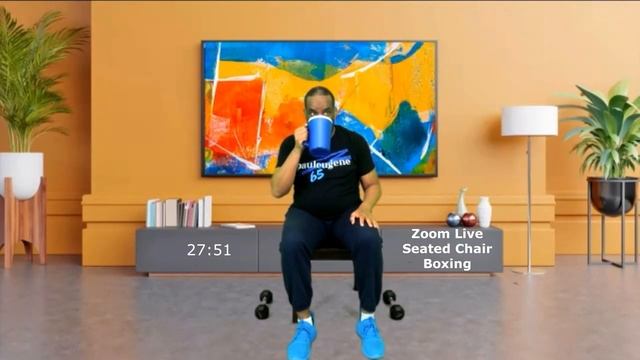 Zoom Seated Cardio Boxing + Dumbbell Strength Exercise Workout | 56 Minutes | Sit Exercise Get Fit! смотреть онлайн
