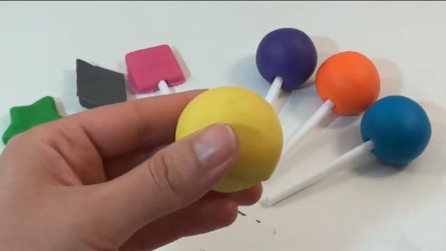 Английский для детей учим цвета Чупа чупсы из пластилина Плей до развиваюшее видео для детей смотреть онлайн