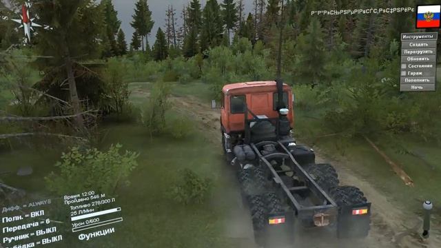 Обзор мода TATRA T815 версия 1.0 для SpinTires (v03.03.16) смотреть онлайн