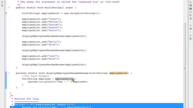 FOR EACH LOOP IN JAVA ECLIPSE DEMO смотреть онлайн
