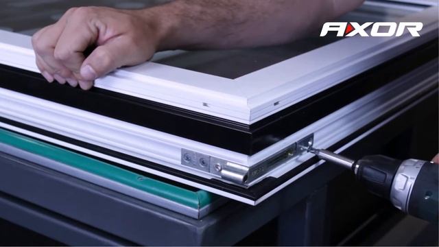 Монтаж фурнитуры AXOR Elite+ в окно из алюминиевого профиля с фурнитурным пазом 16 мм смотреть онлайн