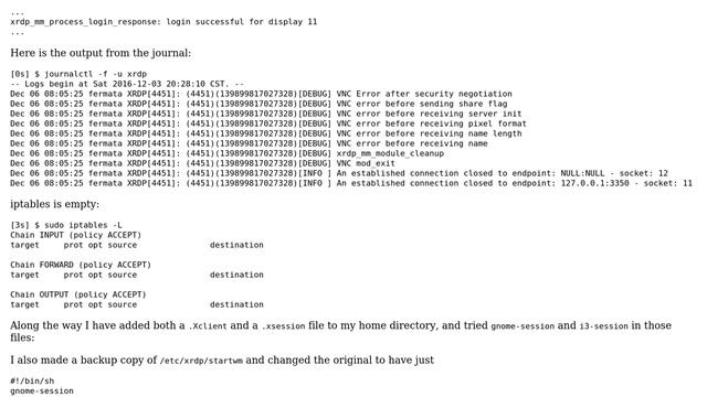 Unix & Linux: xrdp fails to work on Arch Linux using i3 window manager смотреть онлайн