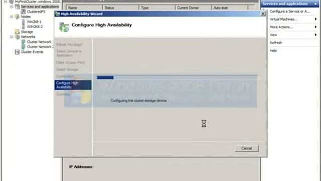 Step by Step Configuring a Two Node File Server Failover Cluster Windows Server 2008 смотреть онлайн