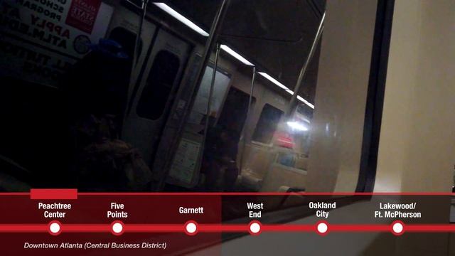 MARTA Train Red Line, Downtown Atlanta/Buckhead to Atlanta International Airport ATL, 4K Train Ride смотреть онлайн