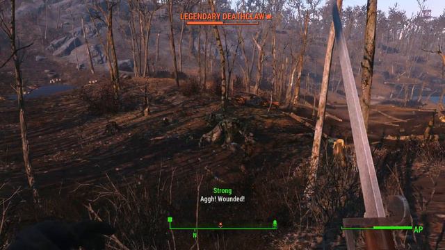 Fallout4 - Strong vs Legendary Deathclaw смотреть онлайн
