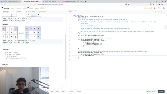 Terrible LeetCode in Kotlin: #73 Set Matrix Zeroes смотреть онлайн