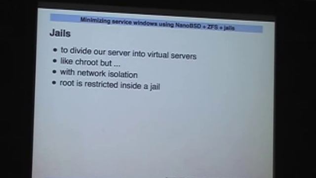 Paul Schenkeveld: Minimizing service windows on servers using NanoBSD + ZFS + jails смотреть онлайн