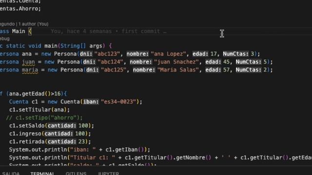 16.Array de Cuentas en una Persona(I) смотреть онлайн