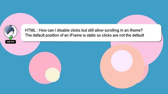 HTML : How can I disable clicks but still allow scrolling in an iframe? смотреть онлайн