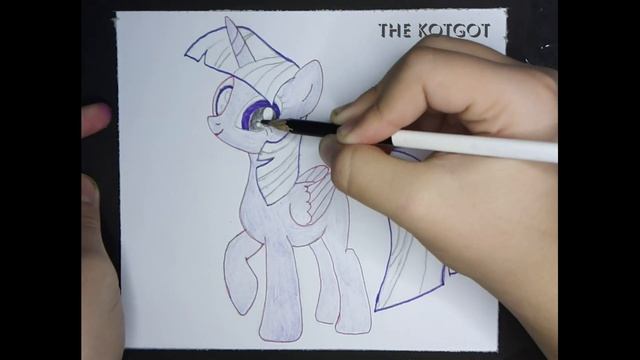 Как нарисовать Twilight Sparkle (Сумеречная искорка). My little pony. Принцесса Сумеречная Искорка. смотреть онлайн